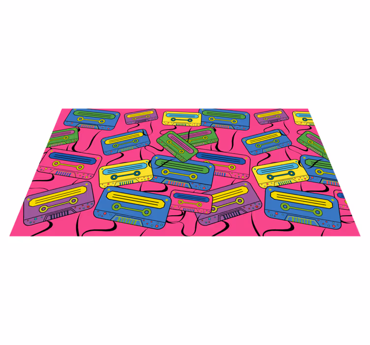 Motiv vintage kazety Vinylový koberec pro teenagery - TenStickers