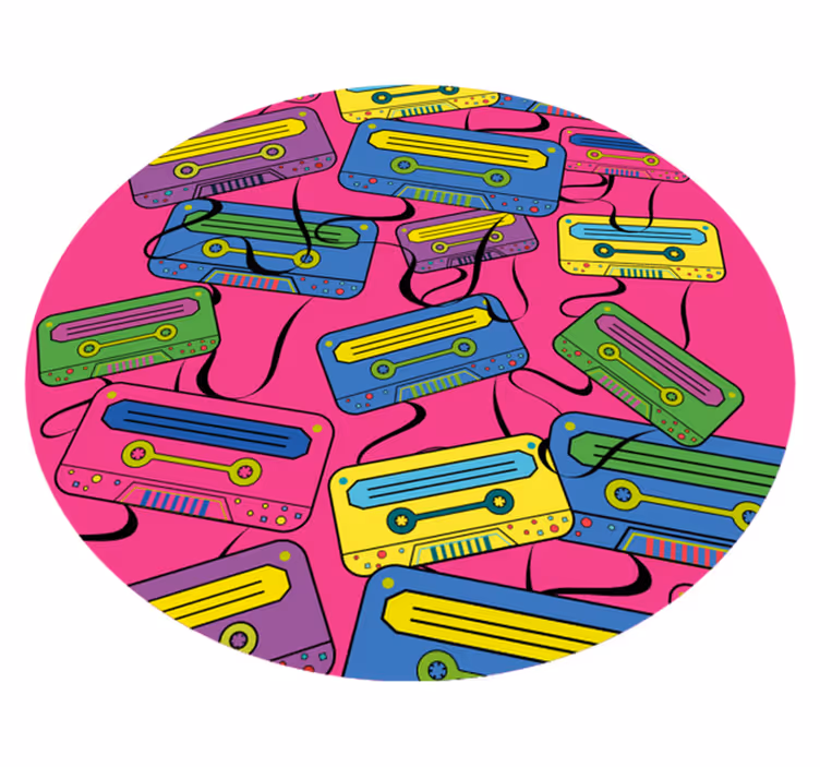 Ostatní vinylový koberec Živé kazety - TenStickers