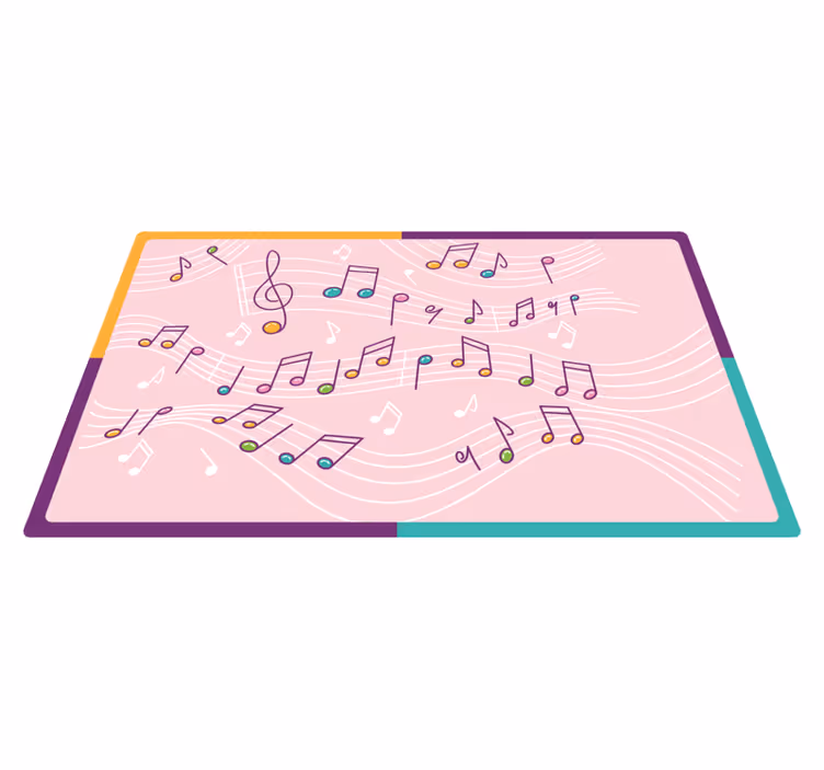 Melodický tok not Vinylový koberec pro teenagery - TenStickers