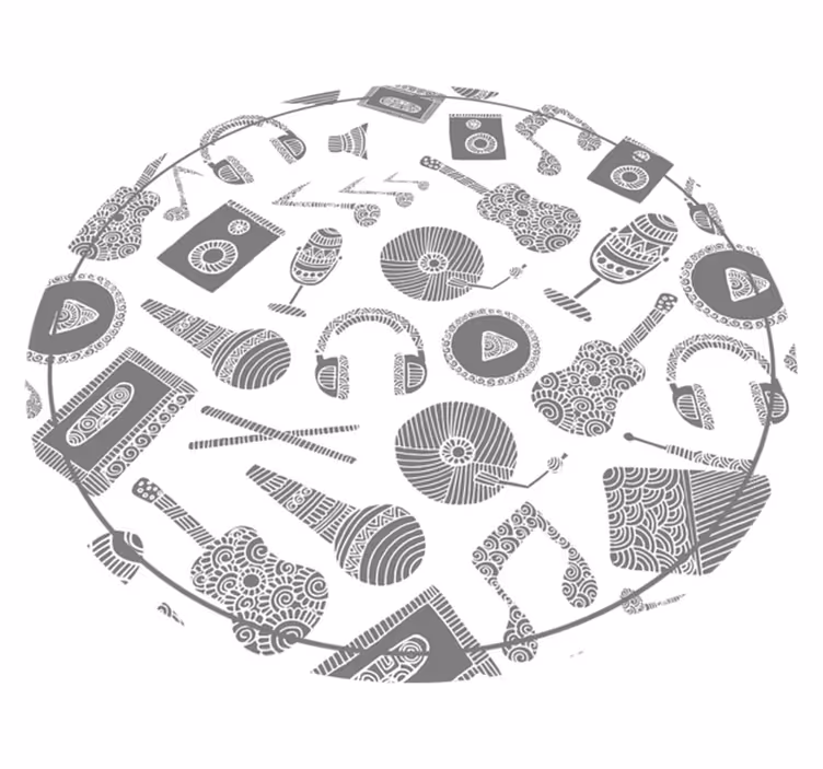 Vzory hudebních nástrojů Ostatní Vinylový koberec - TenStickers