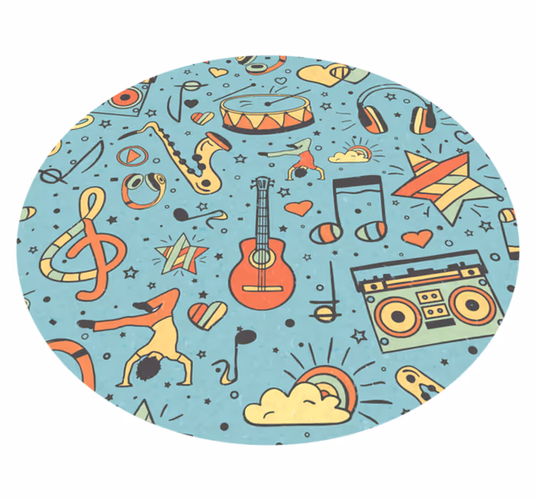 Téma hudebních poznámek Ostatní Vinylový koberec - TenStickers