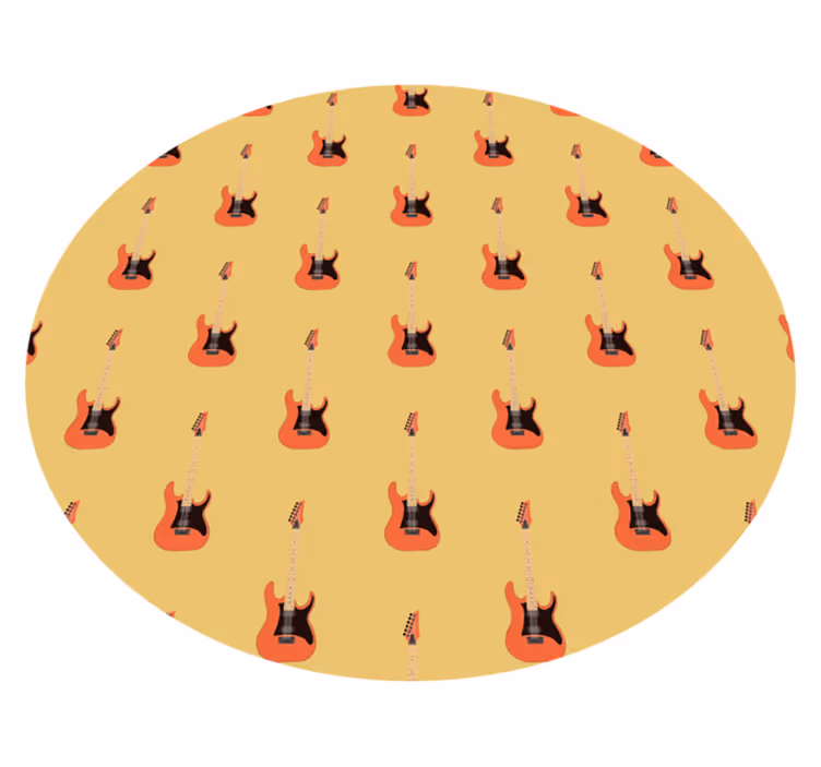Kytarový vzor Ostatní Vinylový koberec - TenStickers
