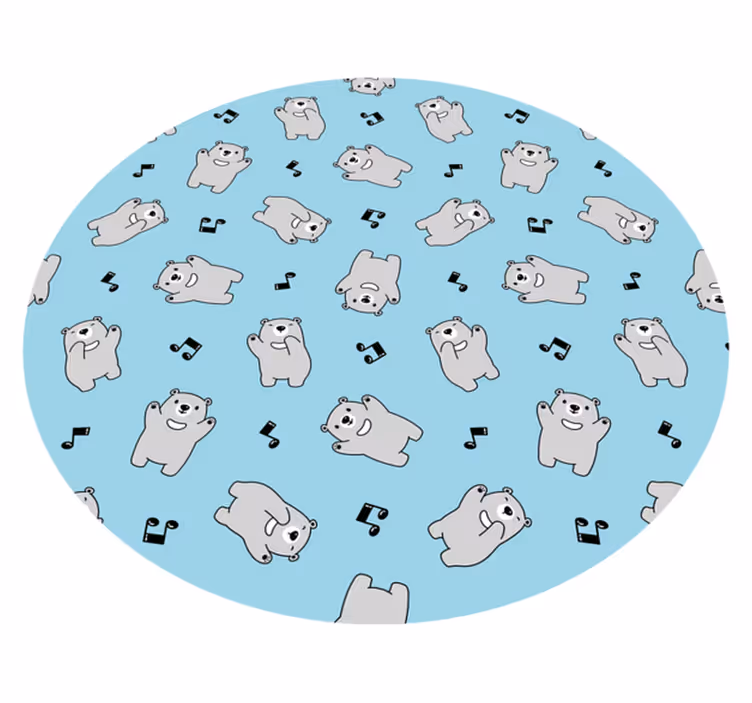 Veselé medvědí postavičky Vinylový koberec do školky - TenStickers