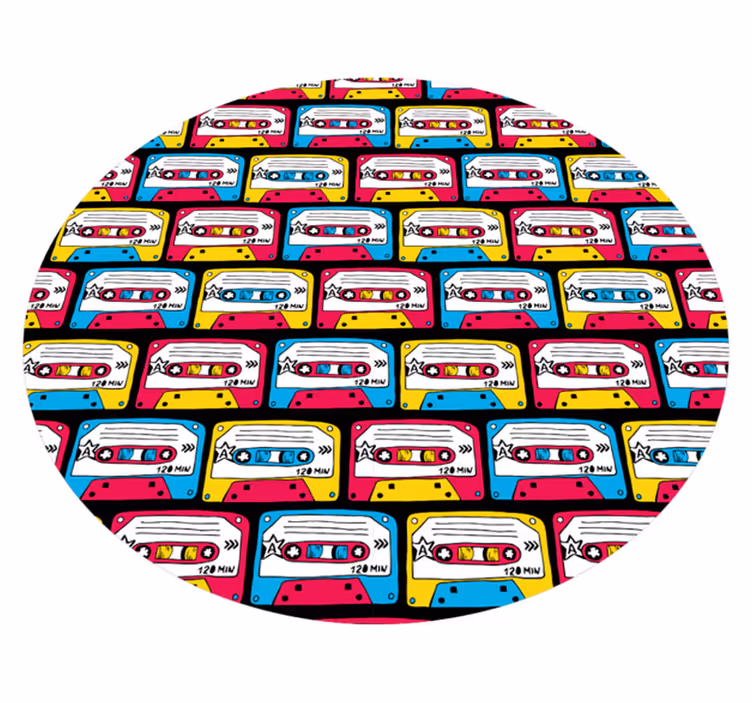 Vintage vinylový koberec Živé kazetové pásky - TenStickers