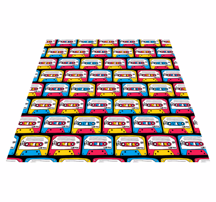 Vinylový koberec s texturou retro audio kazety - TenStickers