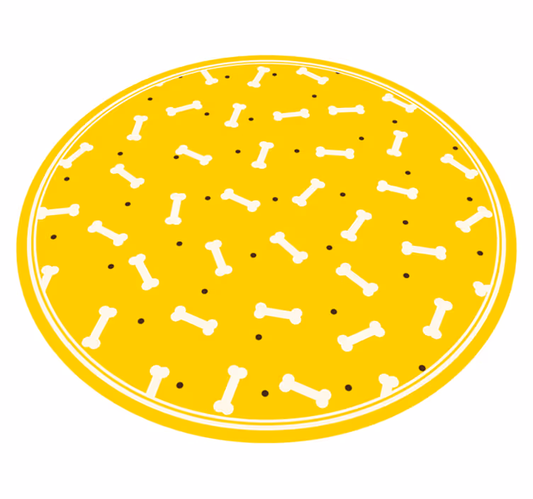 žlutý kostní vzor Zvířecí vinylový koberec - TenStickers
