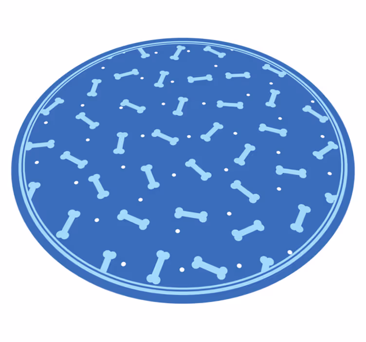 Kulatý vinylový koberec s kostkovaným vzorem - TenStickers