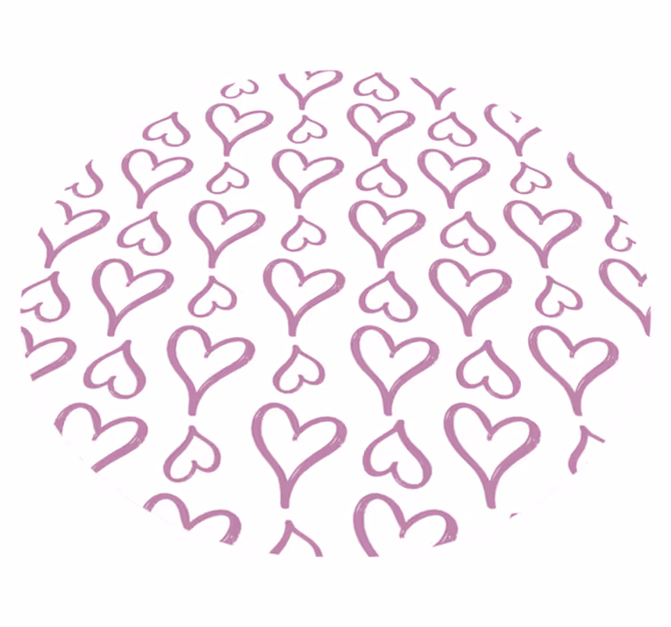Vinylový koberec s texturou růžový srdíčkový vzor - TenStickers