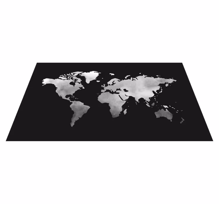 Efekt šedého kovu Vinylový koberec z celého světa - TenStickers