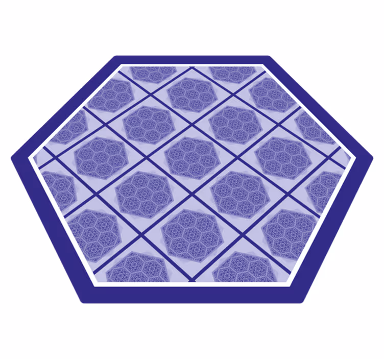Velká šestihranná dlažba do koupelny - TenStickers
