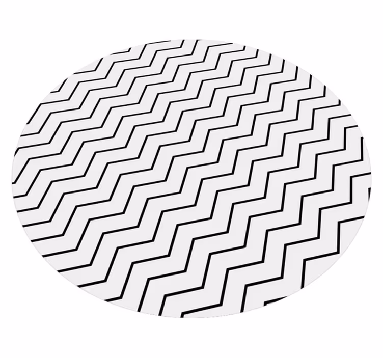 Geometrický vinylový koberec zigzag prvek - TenStickers