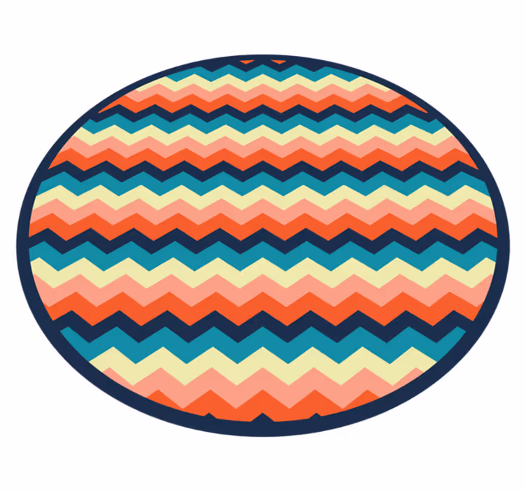 Barevný šípový vzor Geometrický vinylový koberec - TenStickers