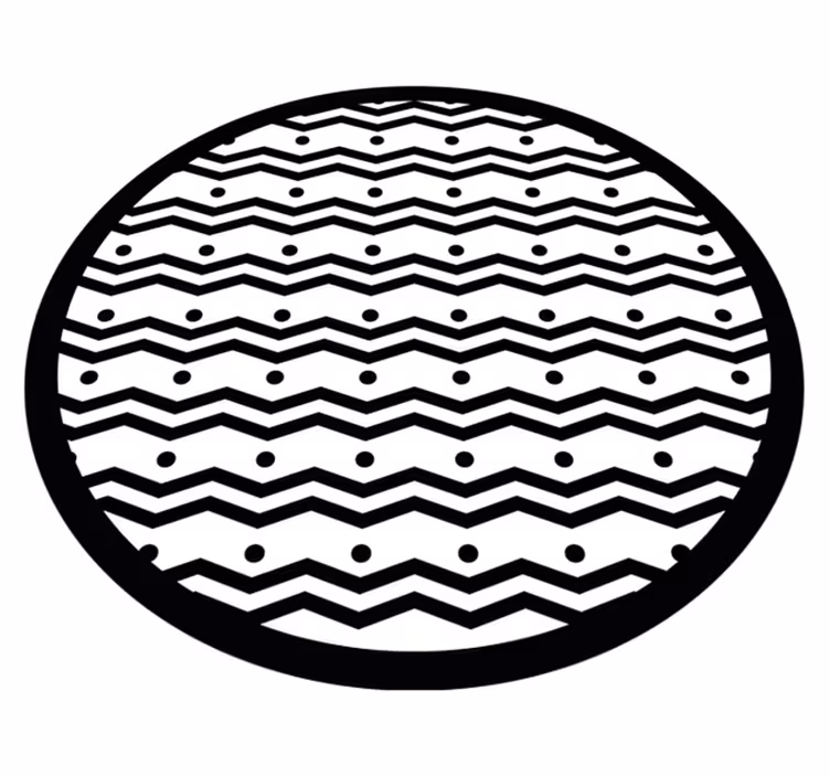 Vlnitý tečkový vzor Geometrický vinylový koberec - TenStickers