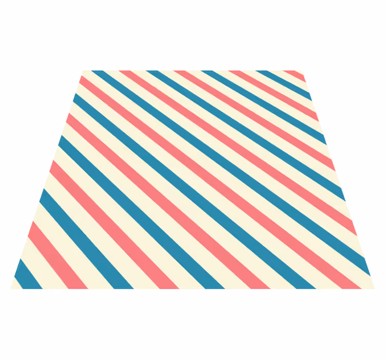 Pruhovaný vinylový koberec s abstraktními diagonálami - TenStickers