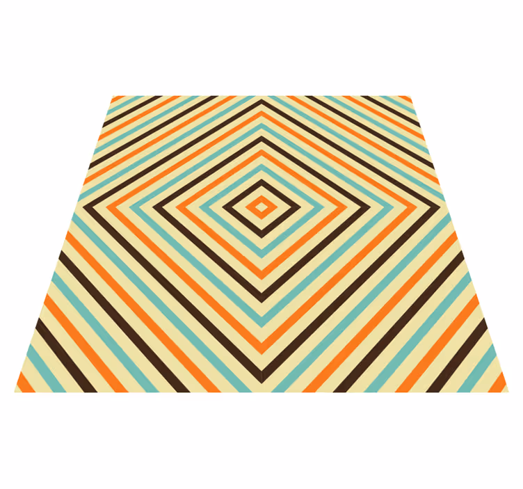 Diamantové vzorované čáry Geometrický vinylový koberec - TenStickers