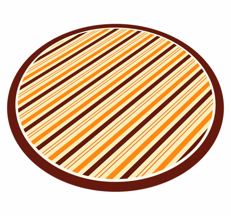 Pruhovaný vinylový koberec v teplých odstínech - TenStickers