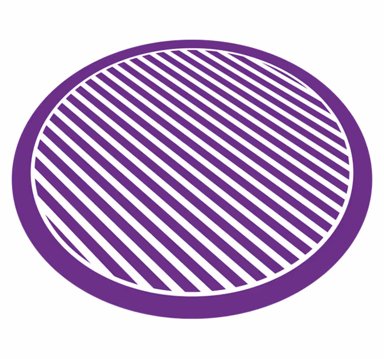 Pruhovaný vinylový koberec fialové odstíny kruh - TenStickers