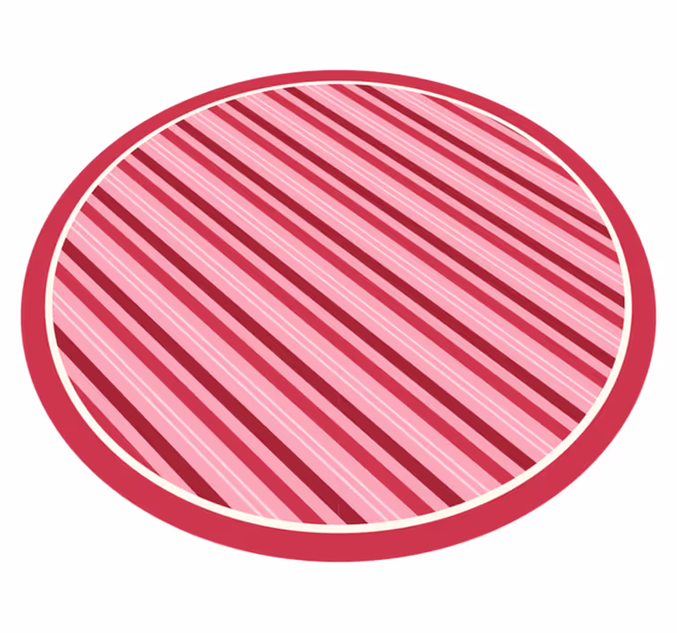 Růžová pruhovaná elegance Vinylový koberec pro děti - TenStickers