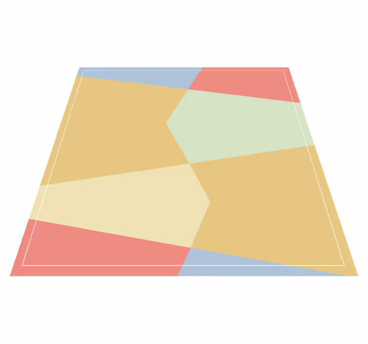 Geometrický vinylový koberec Živá geometrická kompozice - TenStickers