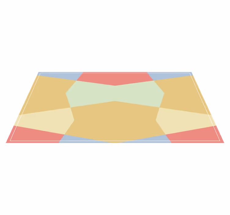 Barevné polygonální tvary Geometrický vinylový koberec - TenStickers