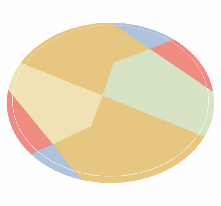 Geometrický vinylový koberec barevné úhlové bloky - TenStickers