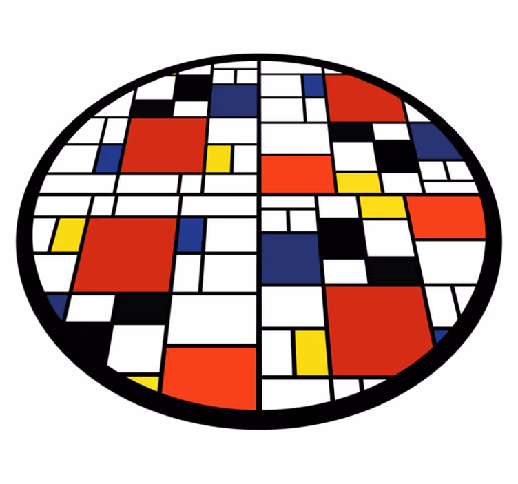 Moderní vinylový koberec v barevném bloku - TenStickers