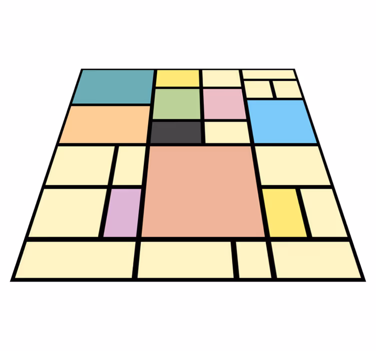 Geometrický vinylový koberec Živá geometrie - TenStickers