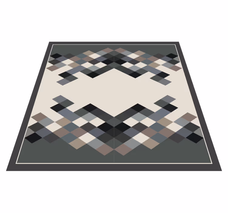 Moderní čtvercový vzor Geometrický vinylový koberec - TenStickers