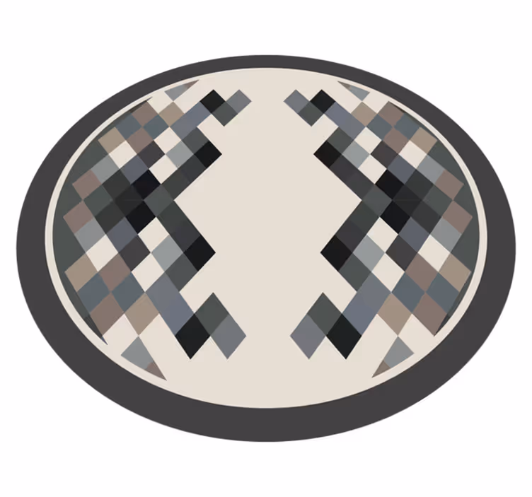 Moderní vinylový koberec Šedé geometrické prvky - TenStickers