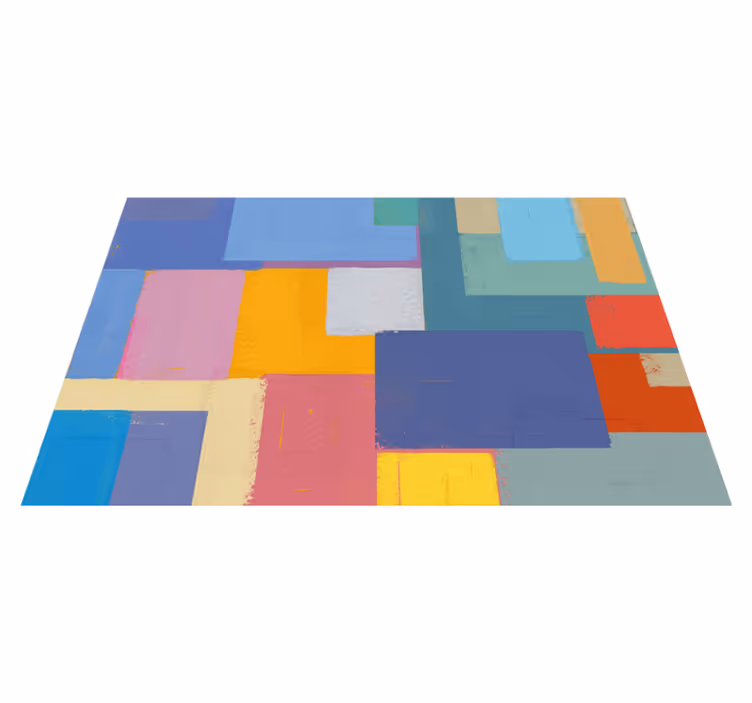 živé blokové uspořádání Geometrický vinylový koberec - TenStickers