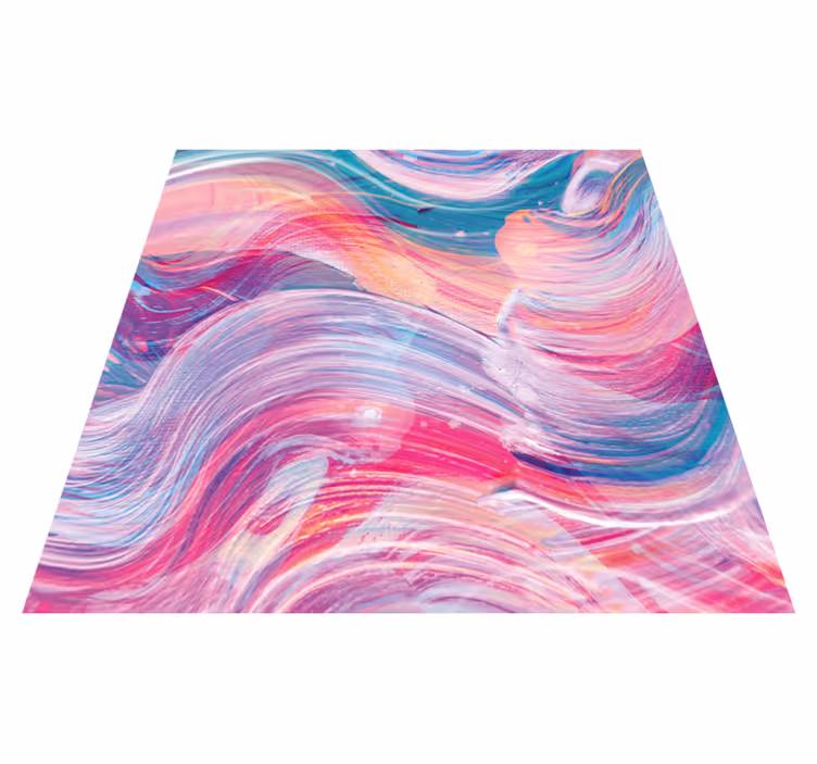 Vinylový koberec barevné vlnité spirály - TenStickers