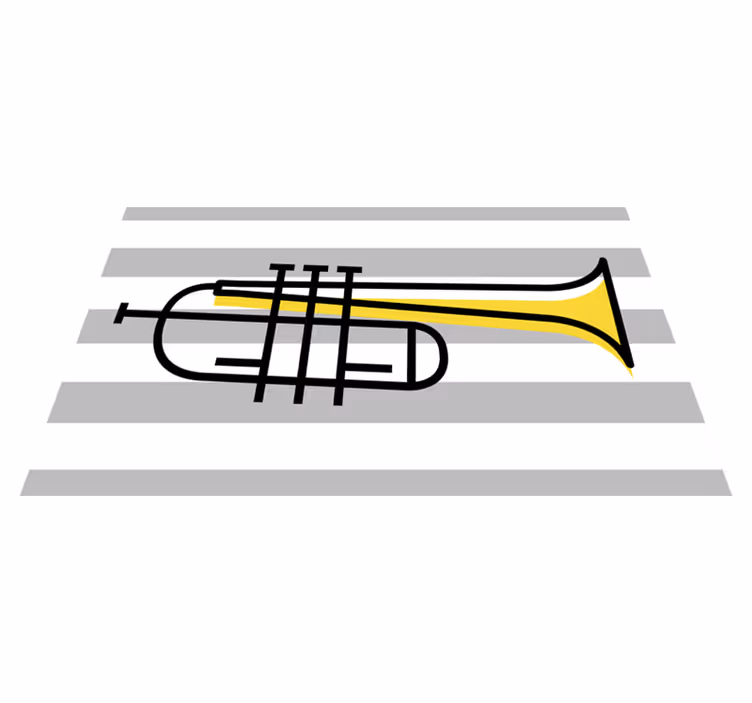 Stylová trubka ilustrace Pruhovaný vinylový koberec - TenStickers