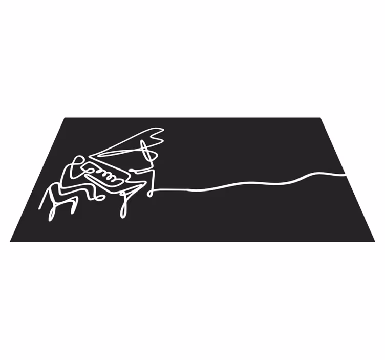 Klavírní perokresba Moderní vinylový koberec - TenStickers