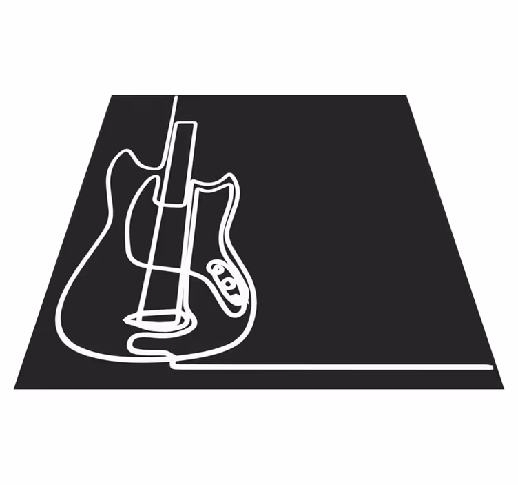 Elektrická kytara minimalistický design moderní koberec - TenStickers
