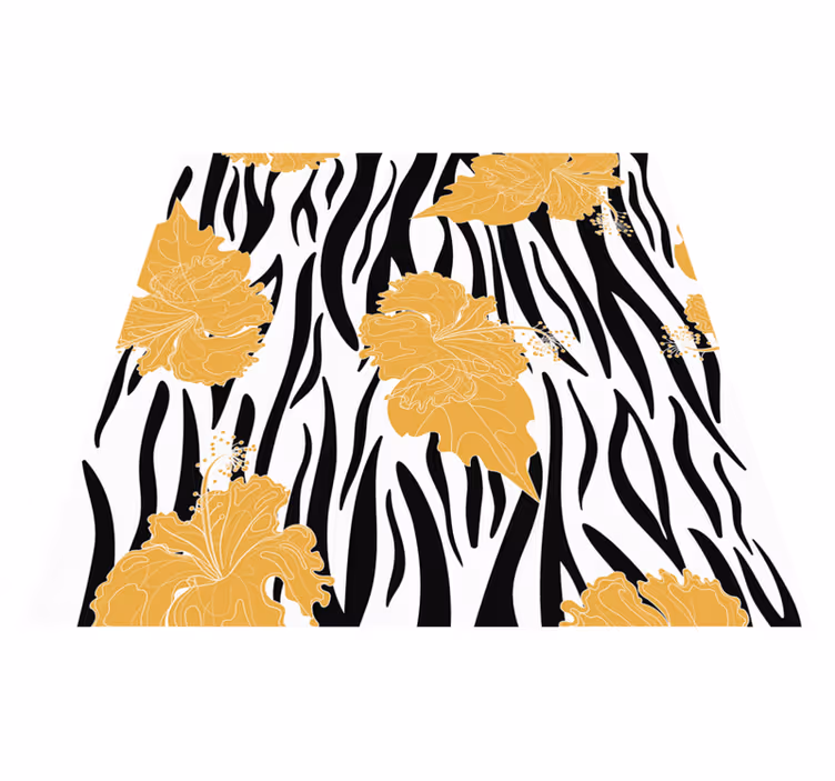 Vinylový koberec se zvířecím potiskem zebra džungle - TenStickers