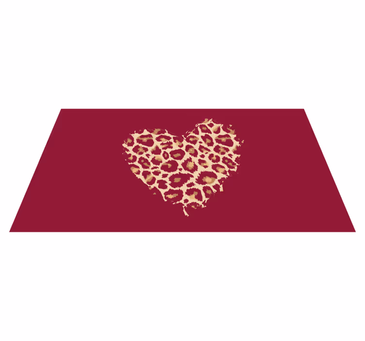 Motiv srdce Vinylový koberec se zvířecím potiskem - TenStickers