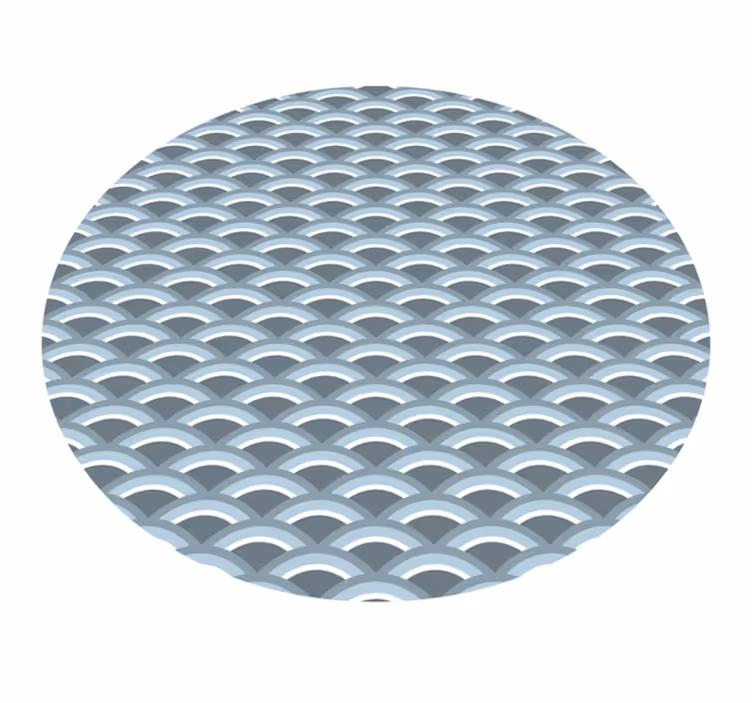 Vlnový motiv Geometrický vinylový koberec - TenStickers