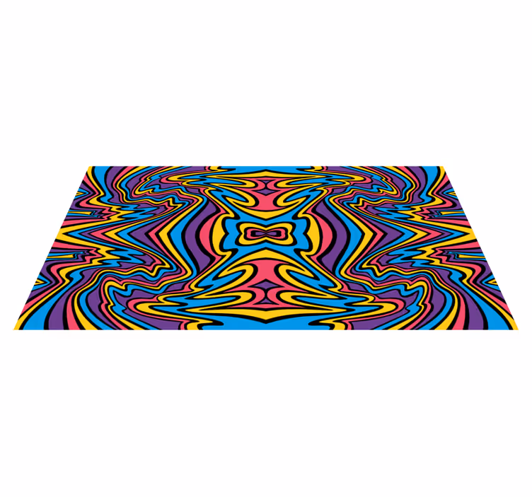 Psychedelický vírový vzor Vinylový koberec s texturou - TenStickers