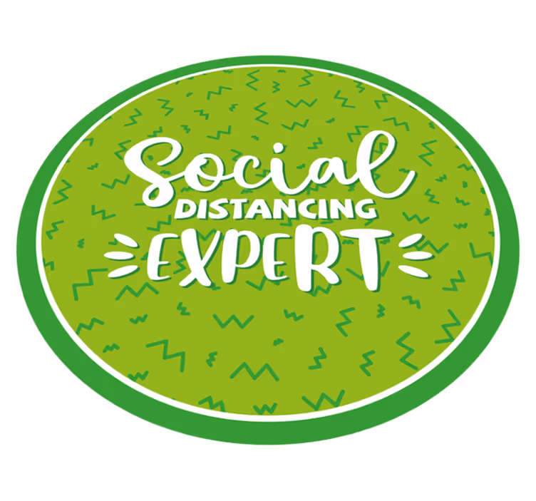 Sociální distancování zábavný design vlastní koberec - TenStickers