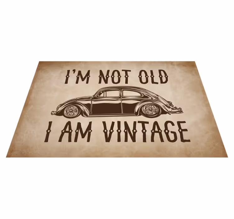 Nejsem starý/á Vintage vinylový koberec - TenStickers