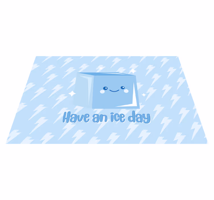 Kostka ledu zábavný citát design vlastní koberec - TenStickers