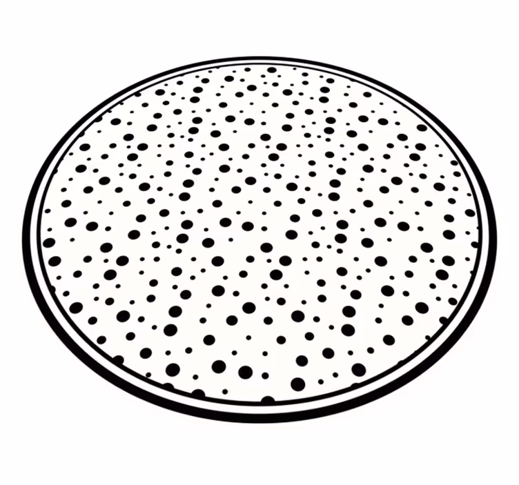 černé puntíky Minimalistický vinylový koberec - TenStickers