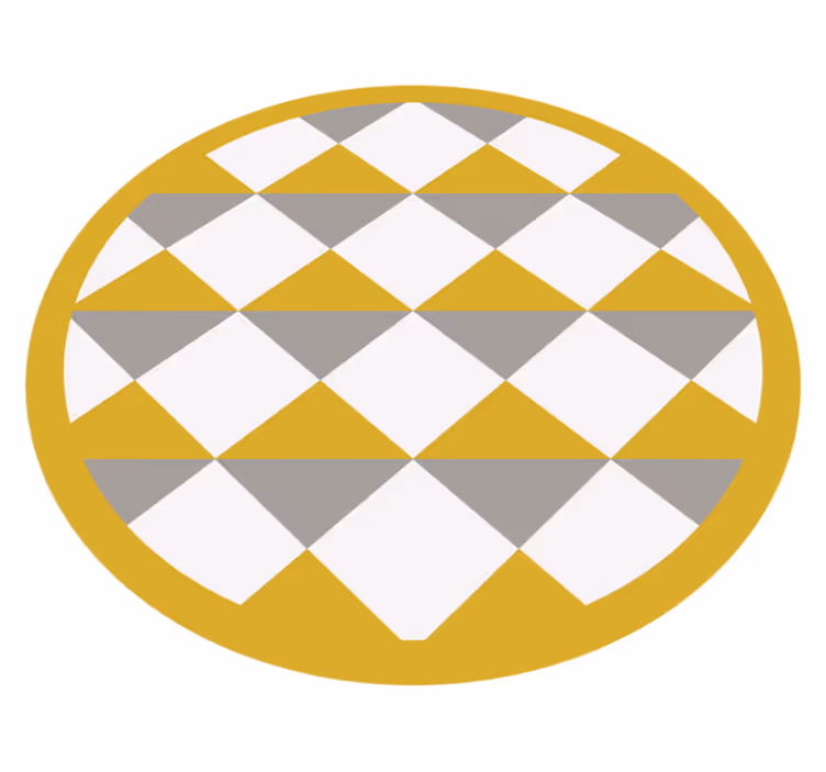 Diamantový vzor kruh Geometrický vinylový koberec - TenStickers