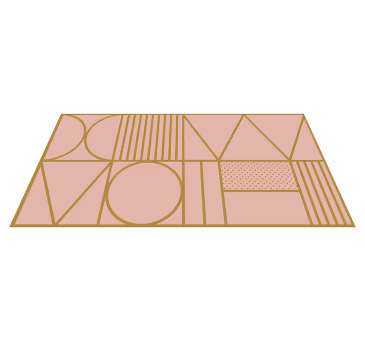 Geometrické obrazce Minimalistický vinylový koberec - TenStickers