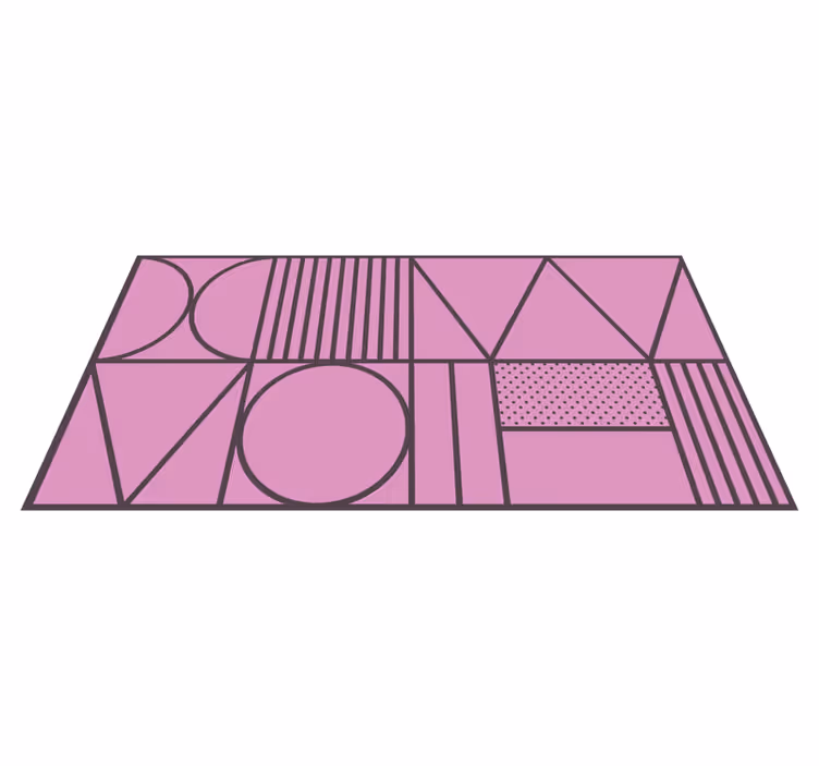 Geometrický vinylový koberec geometrické tvary - TenStickers