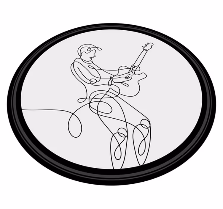 Kytara elegantní minimalistický design moderní koberec - TenStickers