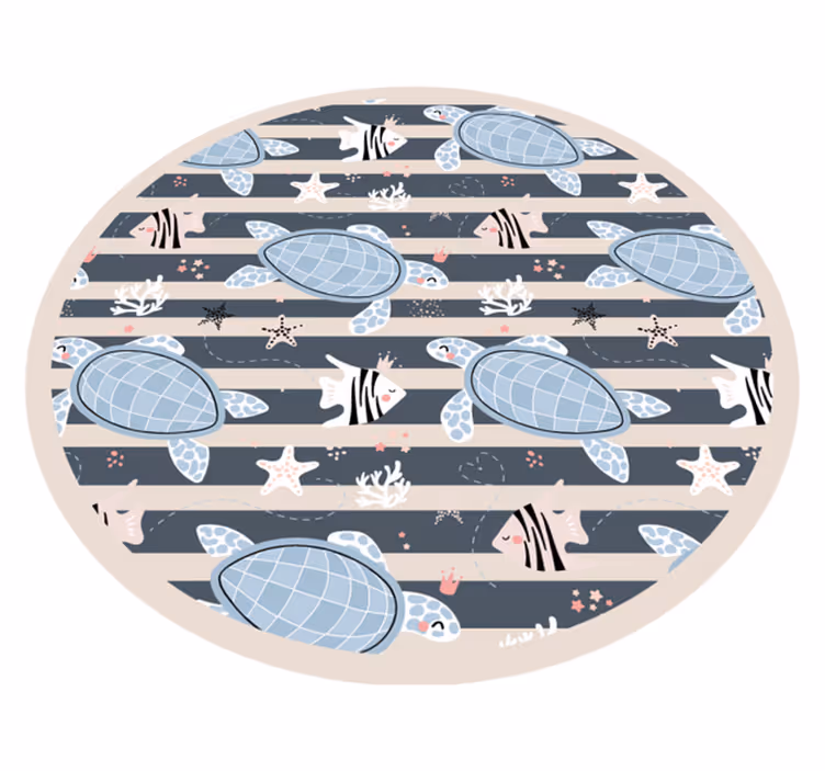 Podvodní želvy Zvířecí vinylový koberec - TenStickers