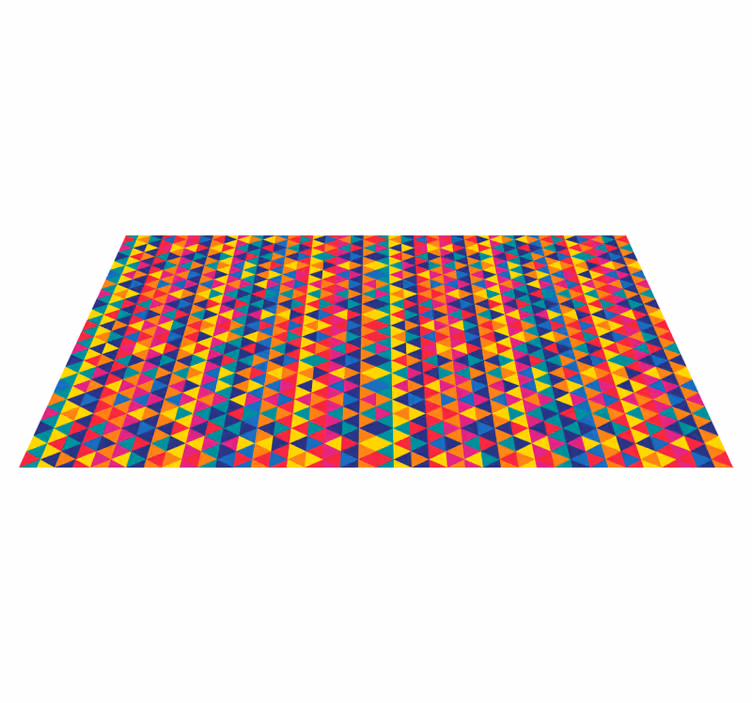 Barevné trojúhelníky vzor Geometrický vinylový koberec - TenStickers