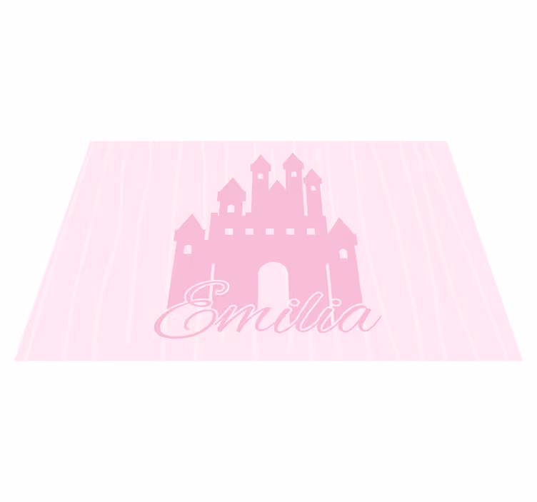 Princeznovský hrad Vinylový koberec se jmény - TenStickers