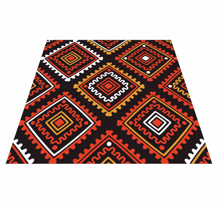 Etnický vinylový koberec v živém geometrickém stylu - TenStickers